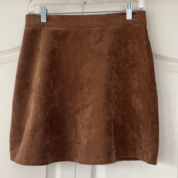 Short Corduroy A-line High Waist Skirt Large - Picture 4 of 6